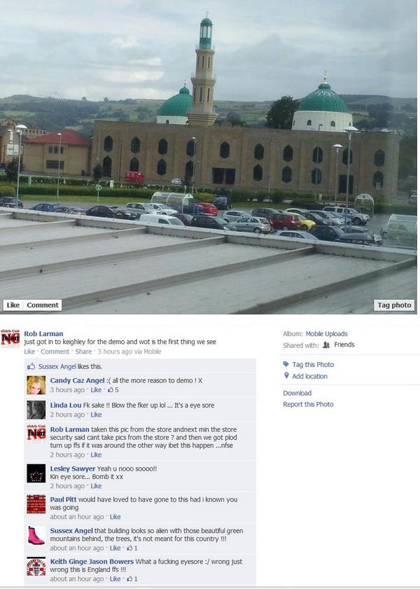 EDL Keighley mosque threats