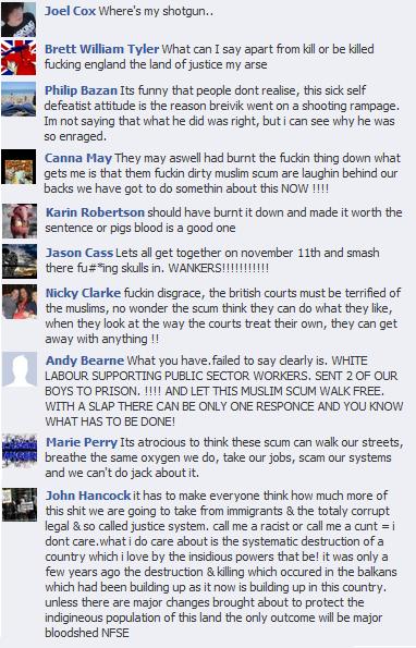 EDL Hartlepool mosque comments (2)