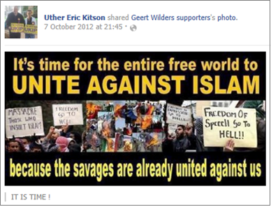 Eric Kitson Unite Against Islam