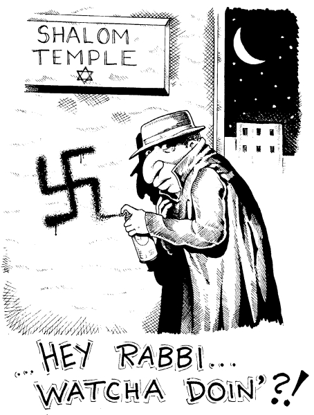 Hey Rabbi antisemitic cartoon