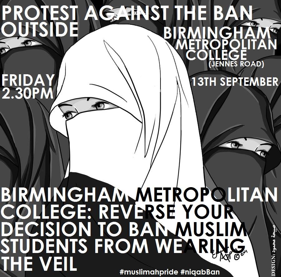 Birmingham niqab ban protest
