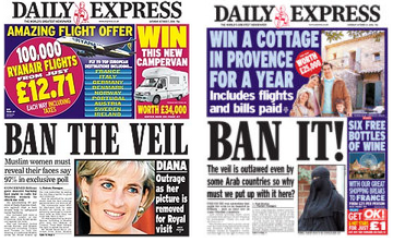 Express veil ban headlines 2006 (2)
