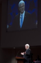 Gingrich at First Redeemer Church