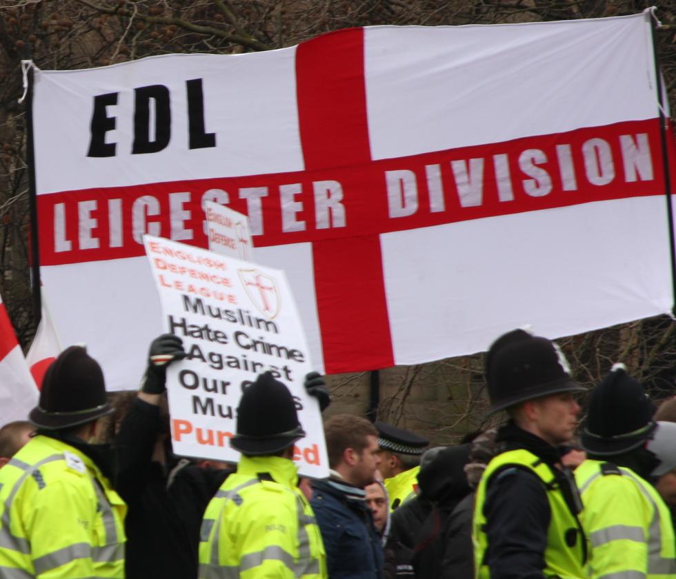 EDL Leicester Division banner