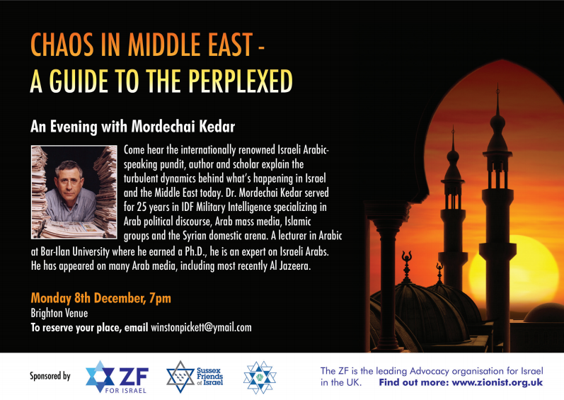 An Evening with Mordechai Kedar Brighton