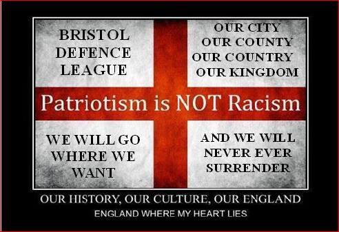 Bristol Defence League patriotism is not racism