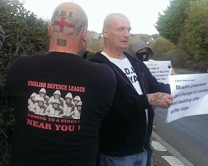 Carl Worrall and Dave Bolton at IOW prison protest