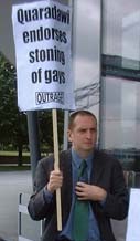 Darren Johnson outside City Hall