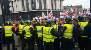 edl rotherham supporters attack protesters demonstrating