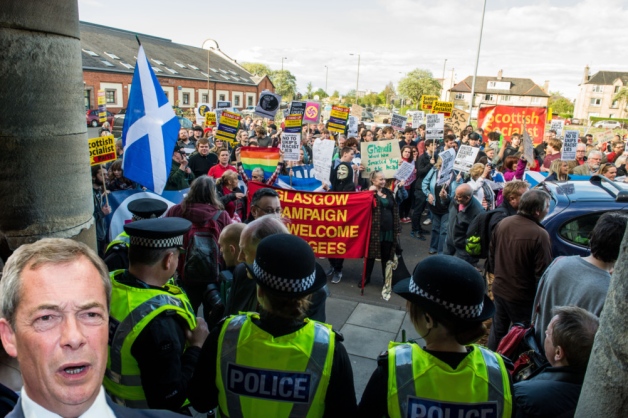 Edinburgh anti-UKIP protest