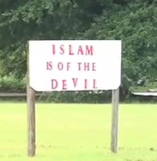 Islam is of the Devil sign