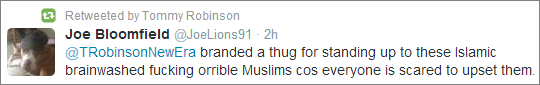 Lennon retweet fucking orrible Muslims