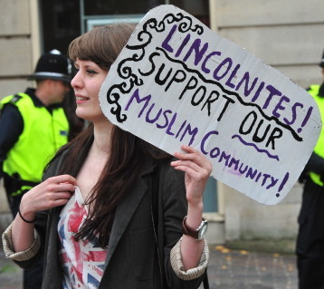 Lincoln anti-racist demonstrator (2)